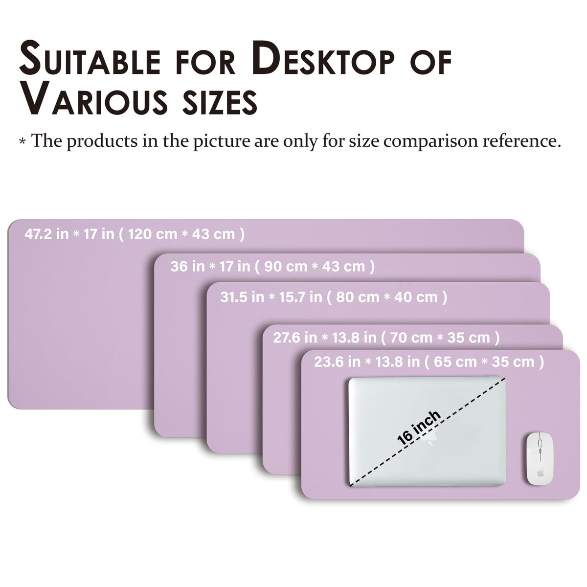 Large Desk Mat - 47.2"x 17" Non-Slip PU Desk Pad for Office and Home - Ideal for Large Mouse Pad