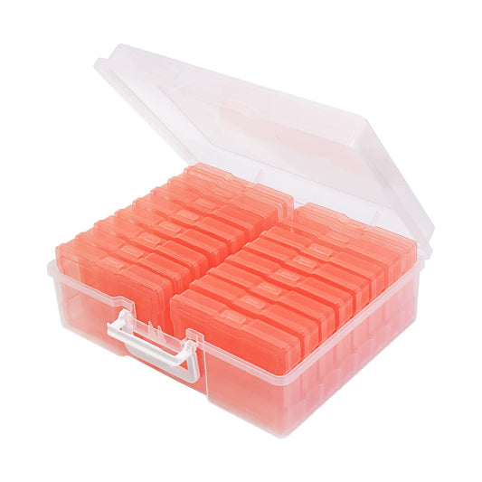 Naivees 4" x 6" Photo Storage Case with Handle, 16 Inner Photo Organizer Keeper, Extra Large