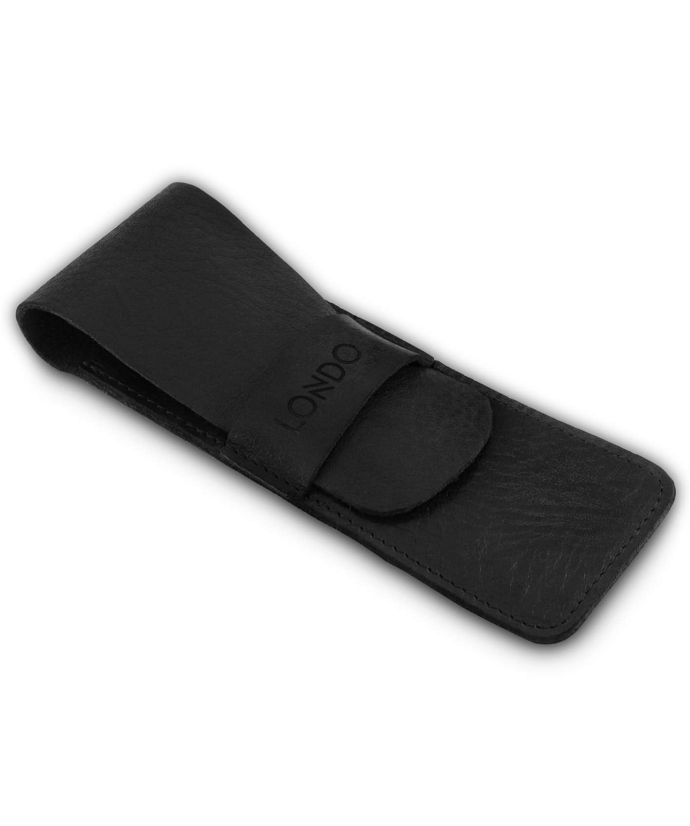 Londo Genuine Leather Pen and Pencil Case with Tuck in Flap, Stationery Bag