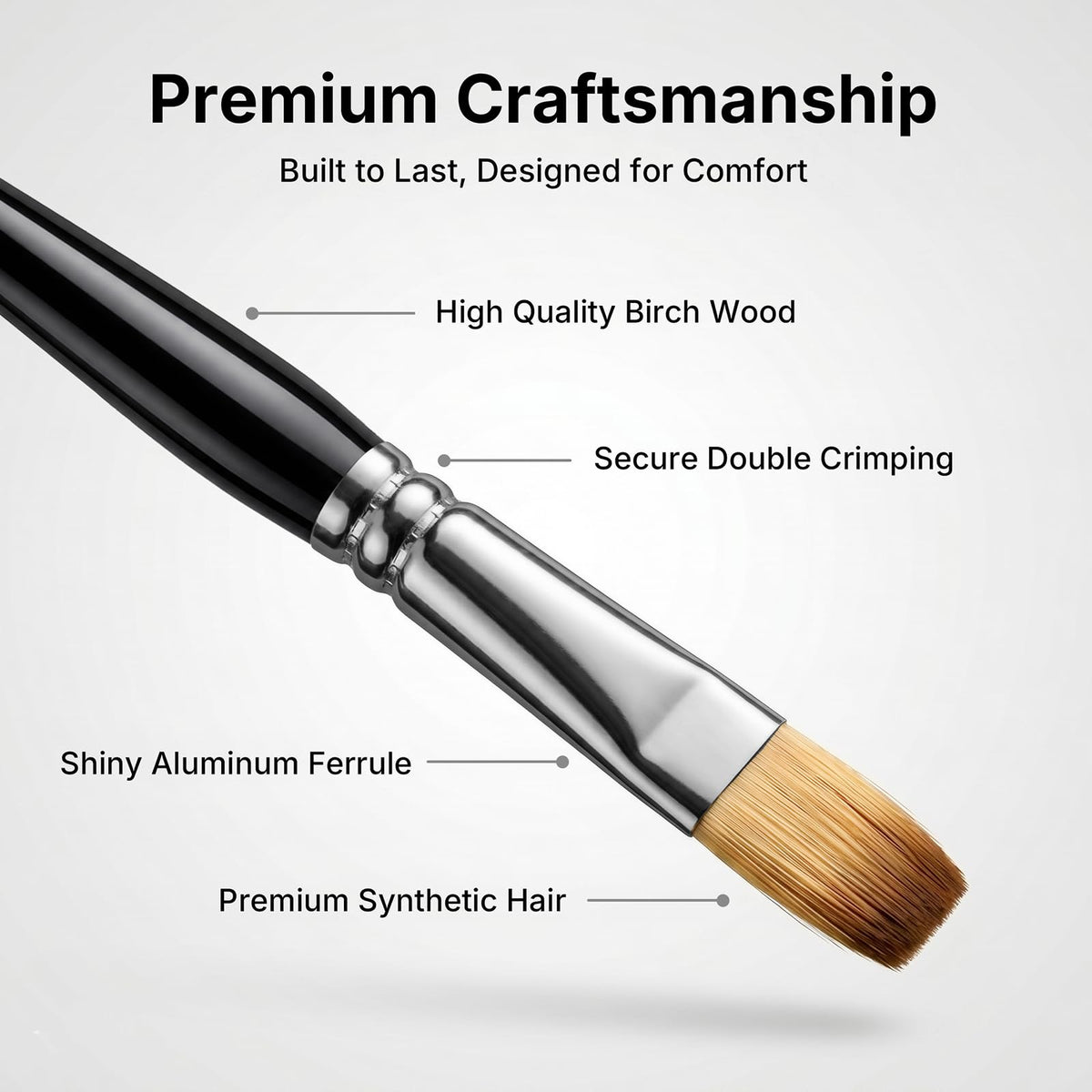 Nicpro 30pcs Paint Brush Set, Professional Paintbrushes with Paint Spatula and Cloth Roll, Craft