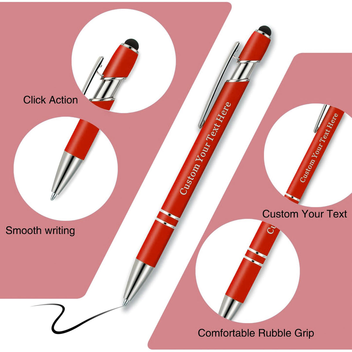Xnslpww Personalized Pens with Name, Custom Pens Engraved with Text, Logo or Information, Suitable