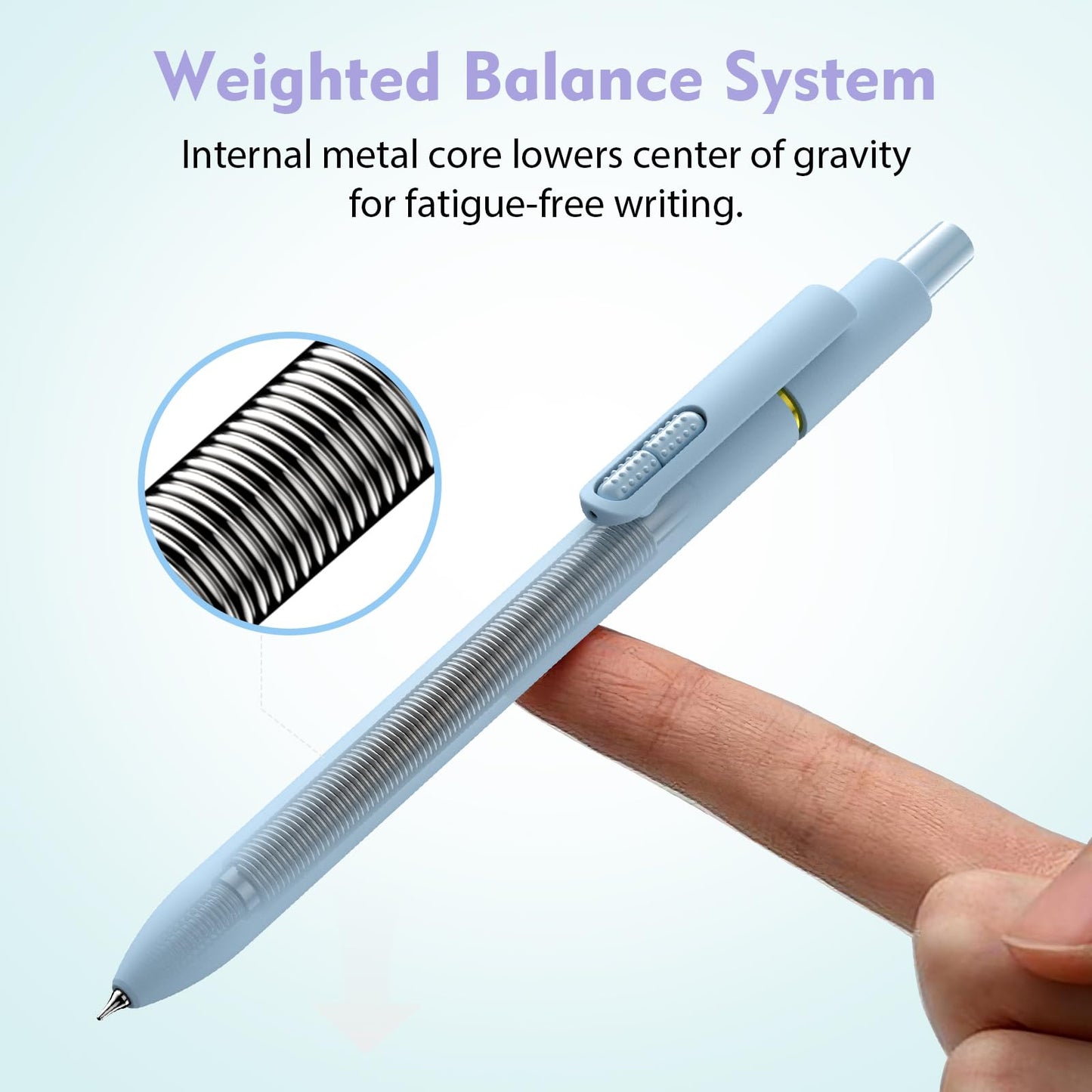 Hiacry 16Pcs Colorful Gel Pens - 0.7mm Fine Point Colored Ink Fidget Pens