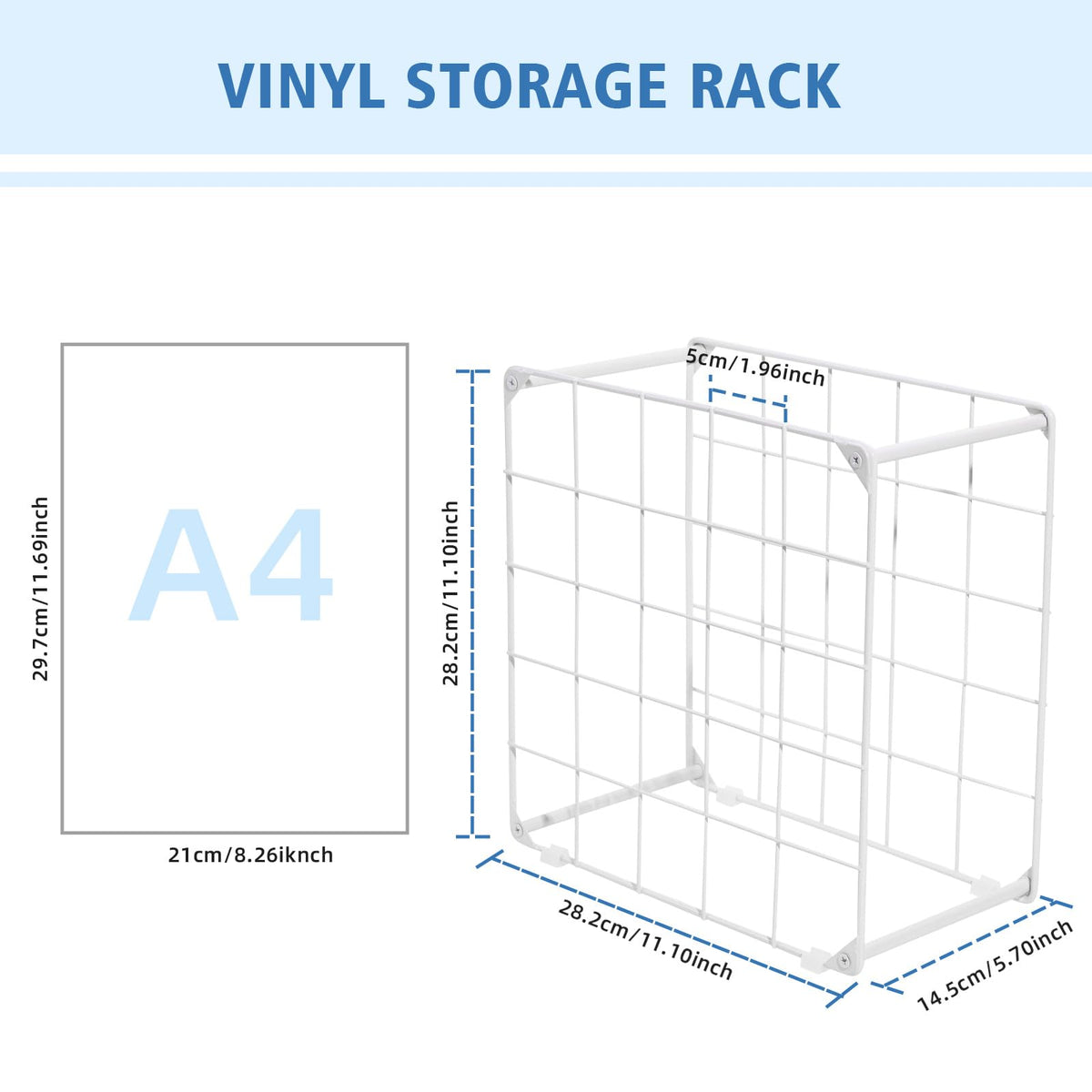 volepet Vinyl Storage Rack 25-Holes Metal Vinyl Roll Holder White Craft Storage Organizer for Craft