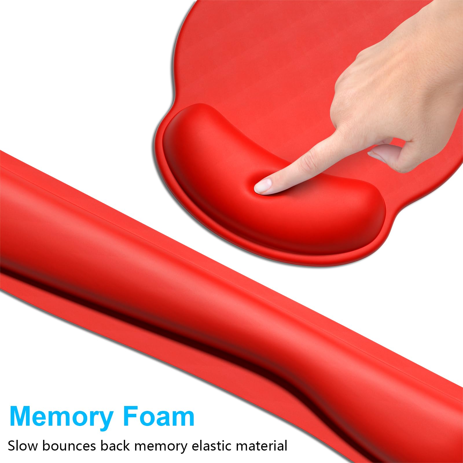 Dapesuom Keyboard Wrist Rest and Mouse Pad with Wrist Support, Cute Memory Foam Cushion for