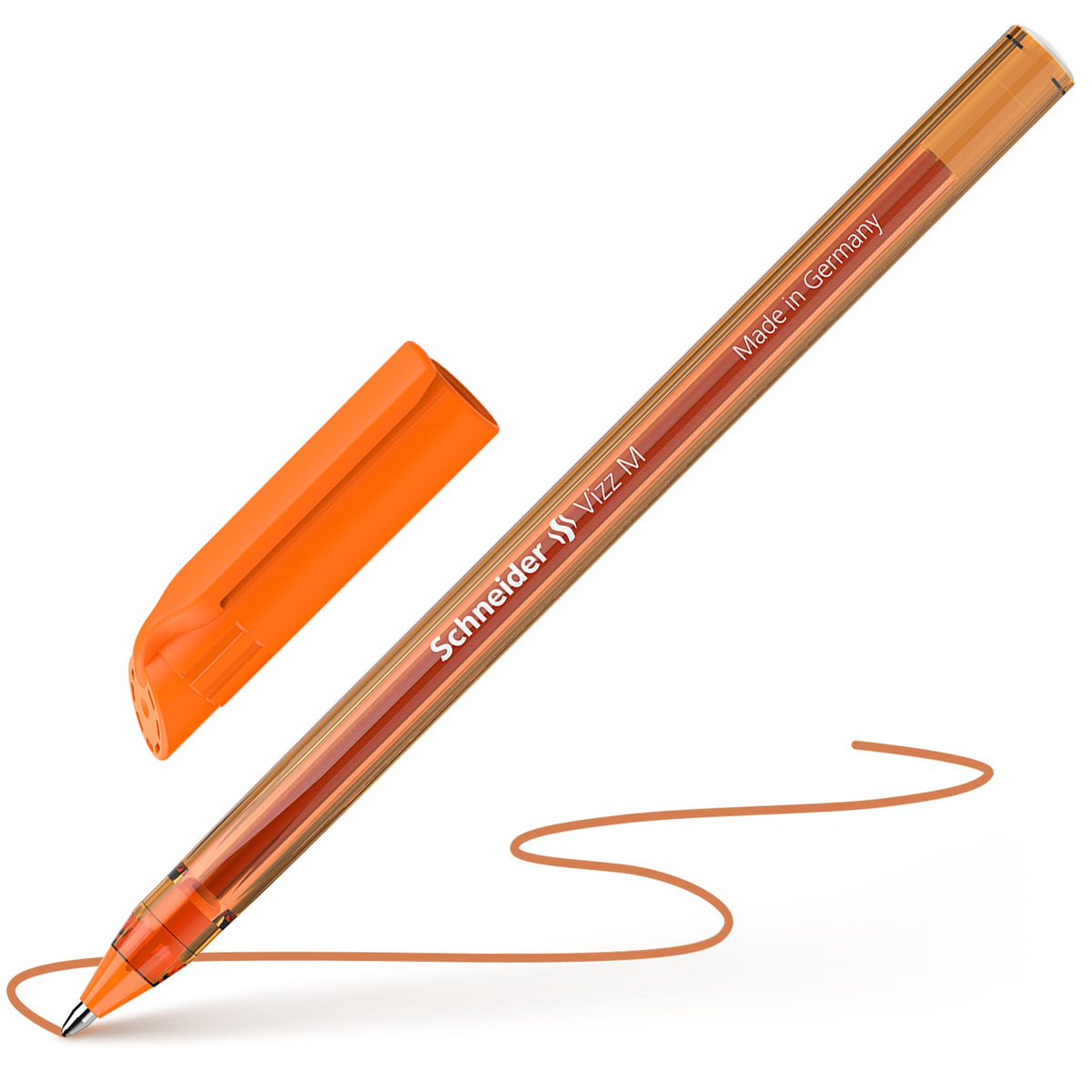 Schneider Vizz 102211 Ballpoint Pen for Easy and Fast Writing - Colour Ink Barrel - Medium Line