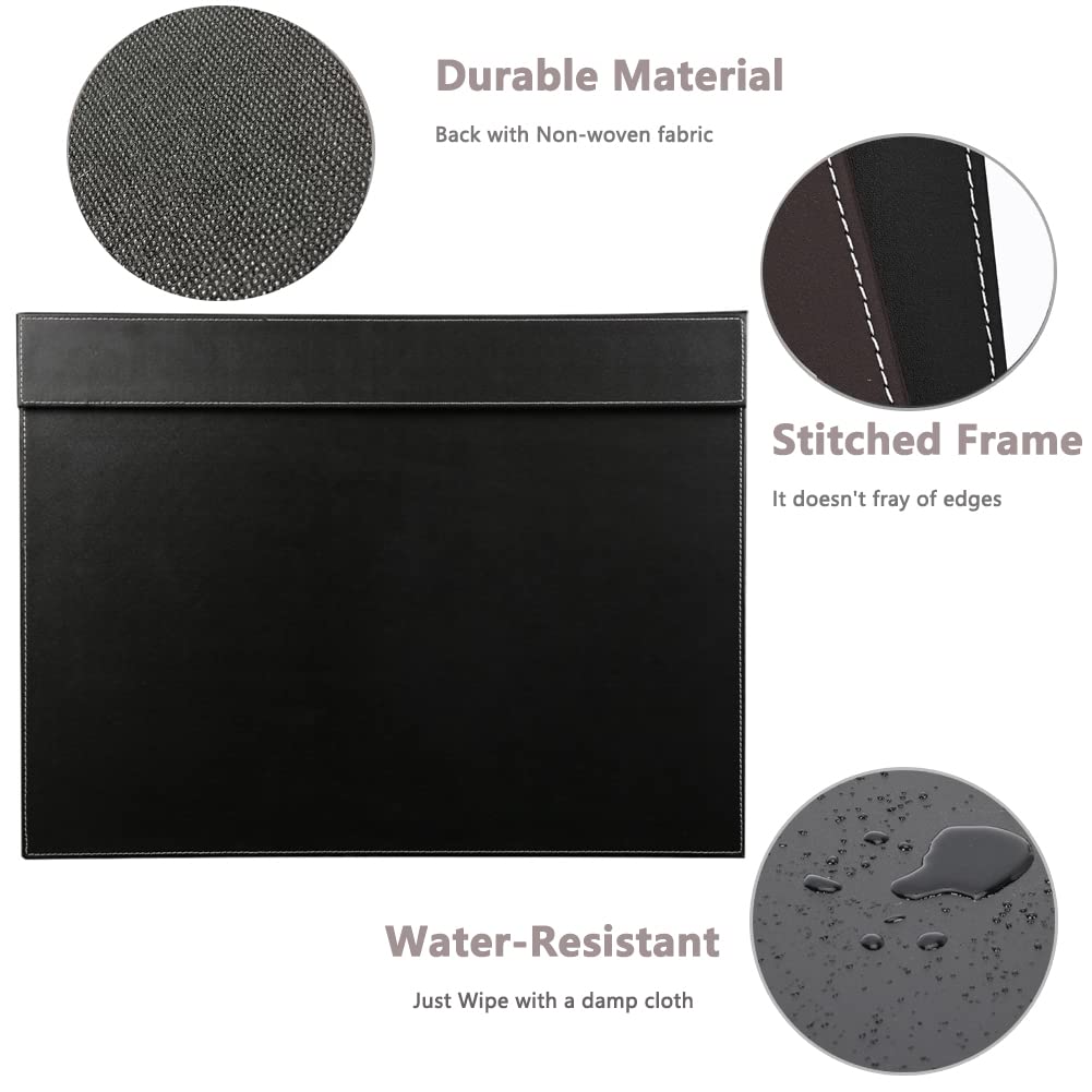 KINGFOM Ultra-Smooth PU Leather Desk Pad & Mat Office Desk Drawing & Writing Board A3/ A4 File