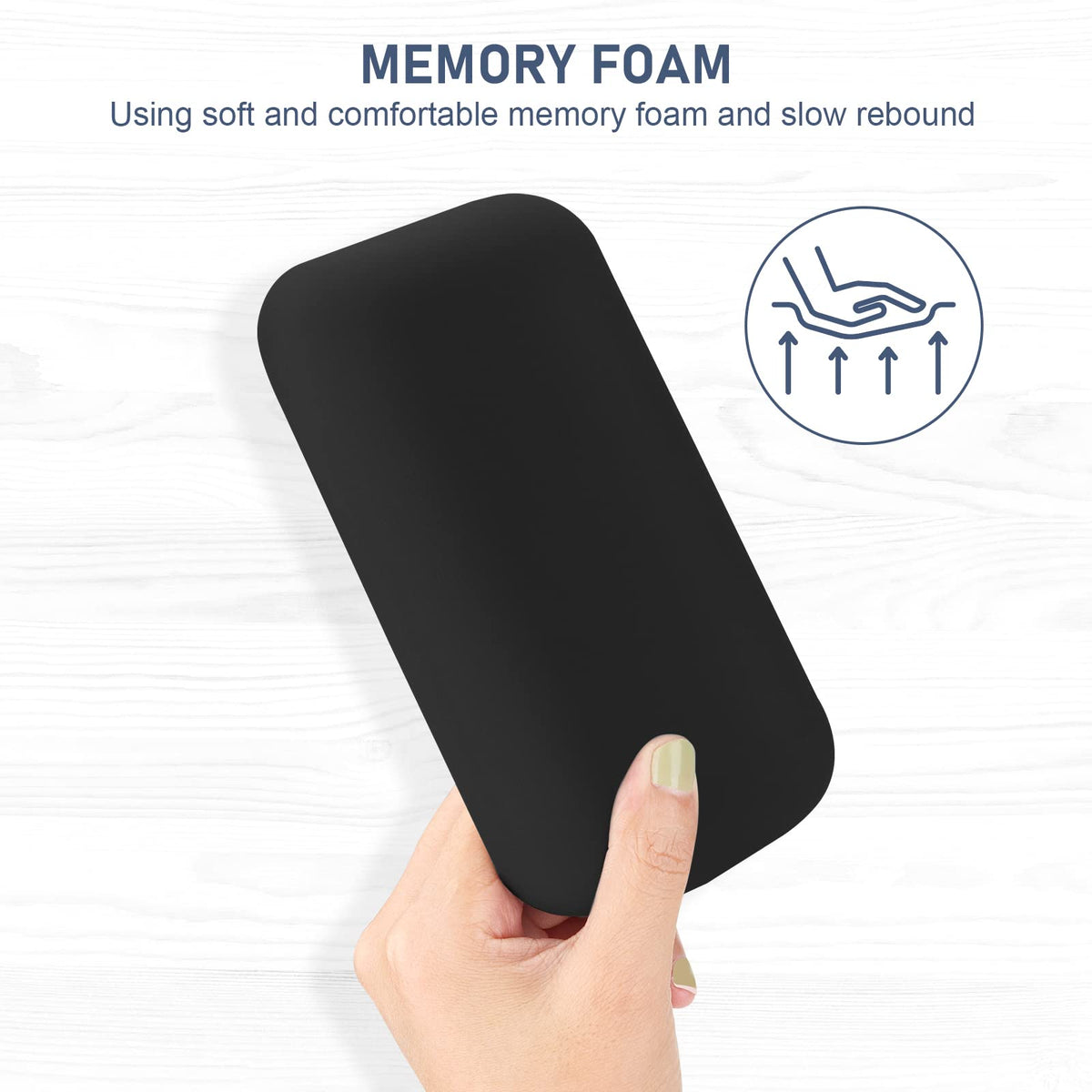 Leolee Elbow Rest Pads for Desk, Black Ergonomic Wrist Rest Arm Rest Pads