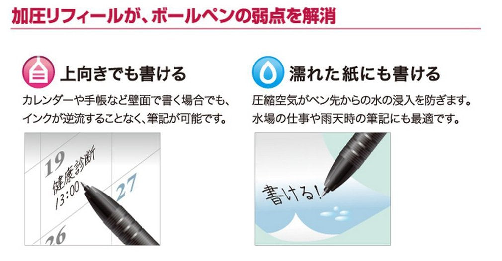 三菱鉛筆 Mitsubishi Pencil SN200PT07.24 Pressurized Ballpoint Pen, Power Tank, 0.7, Black, 10 Pieces