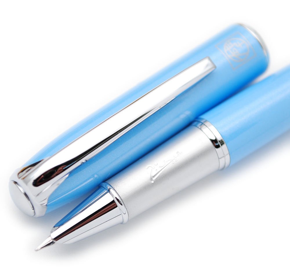 czxwyst Picasso 916 Malage Ultrafine Accounting Fountain Pen EF Nib Original Box (Light Blue)