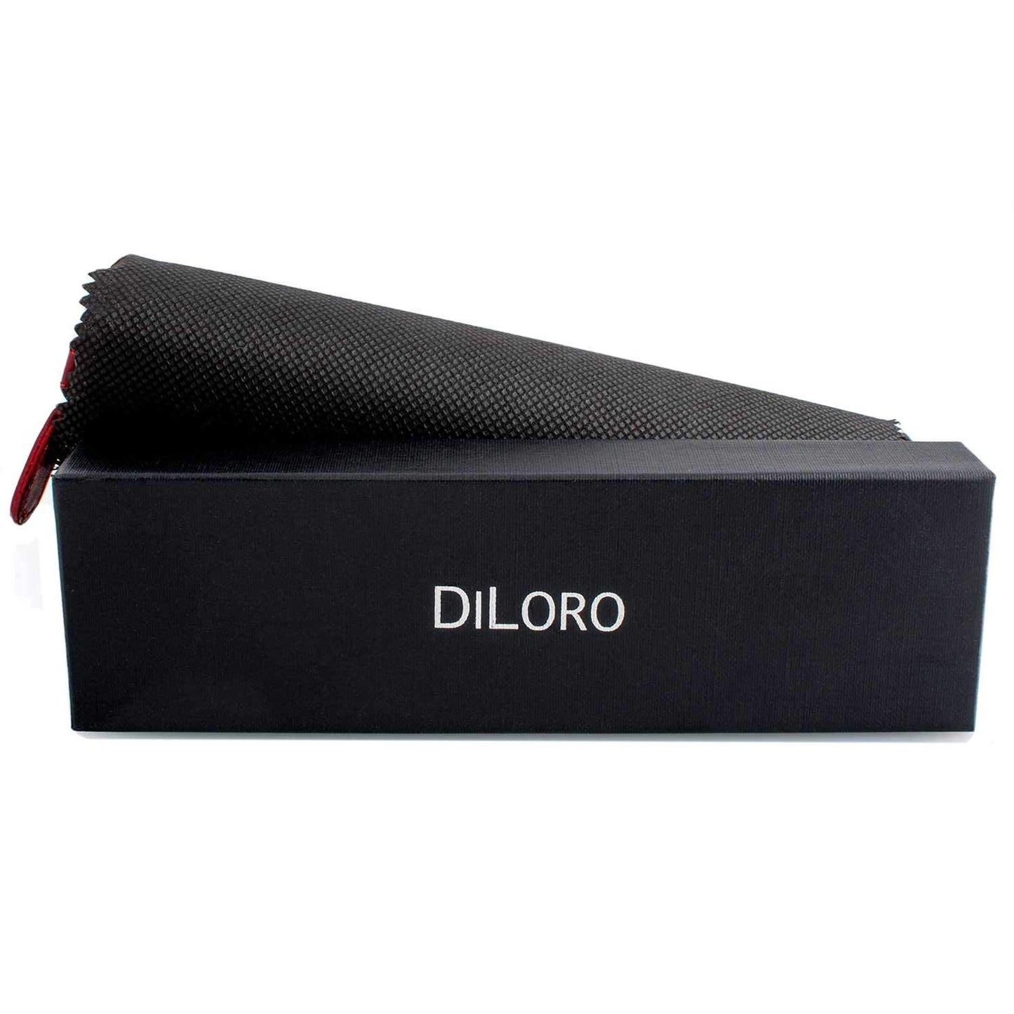 DiLoro Leather Zippered Fountain Ballpoint Rollerball Pens and Pencils Case Holder Pouch Genuine