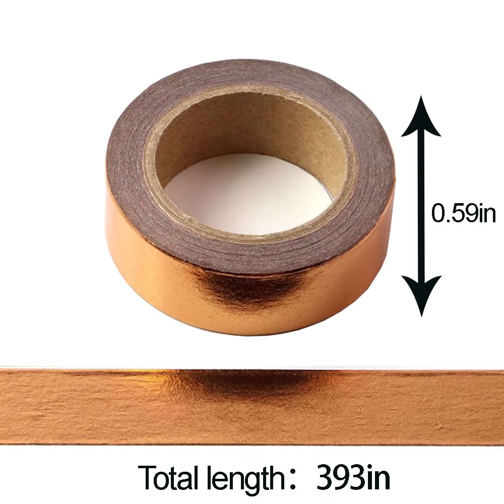Solid Foil Washi Tape, Decorative Self Adhesive Masking washi Tape,Graphic Art Tape,Washi DIY