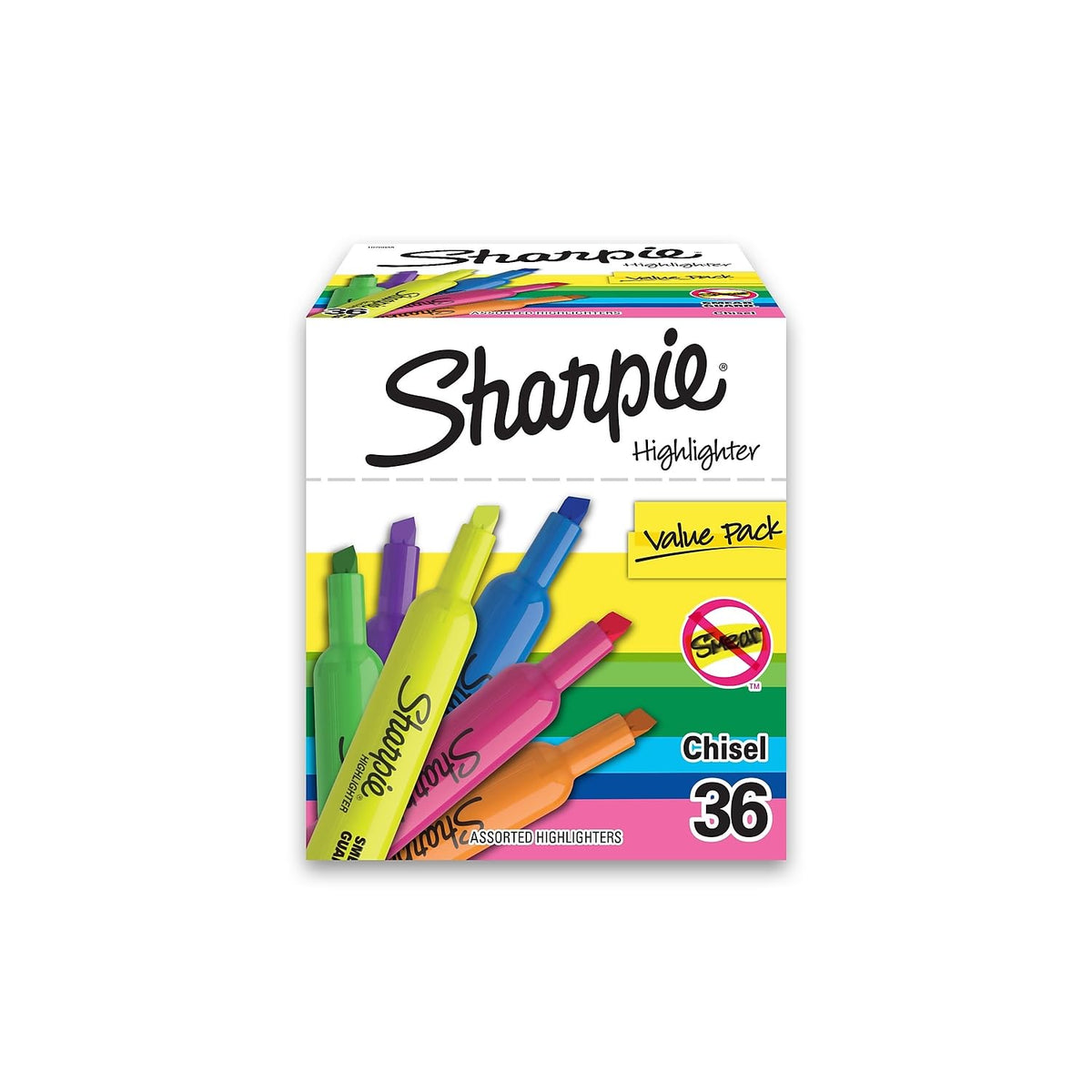 Sharpie Tank Highlighters, Fluorescent And Pastel Highlighters, Chisel Tip, Highlighter Markers