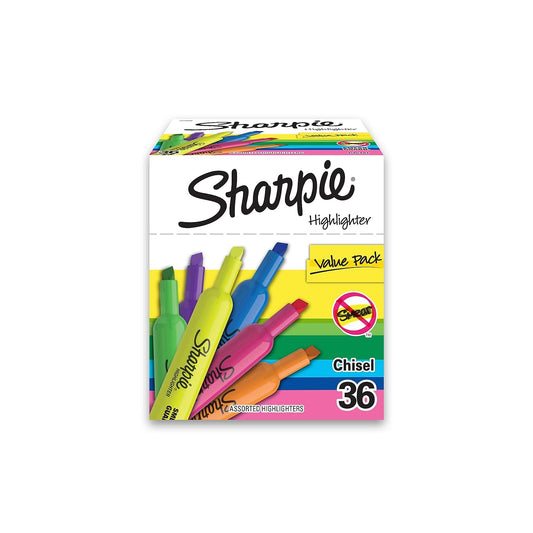 Sharpie Tank Highlighters, Fluorescent And Pastel Highlighters, Chisel Tip, Highlighter Markers