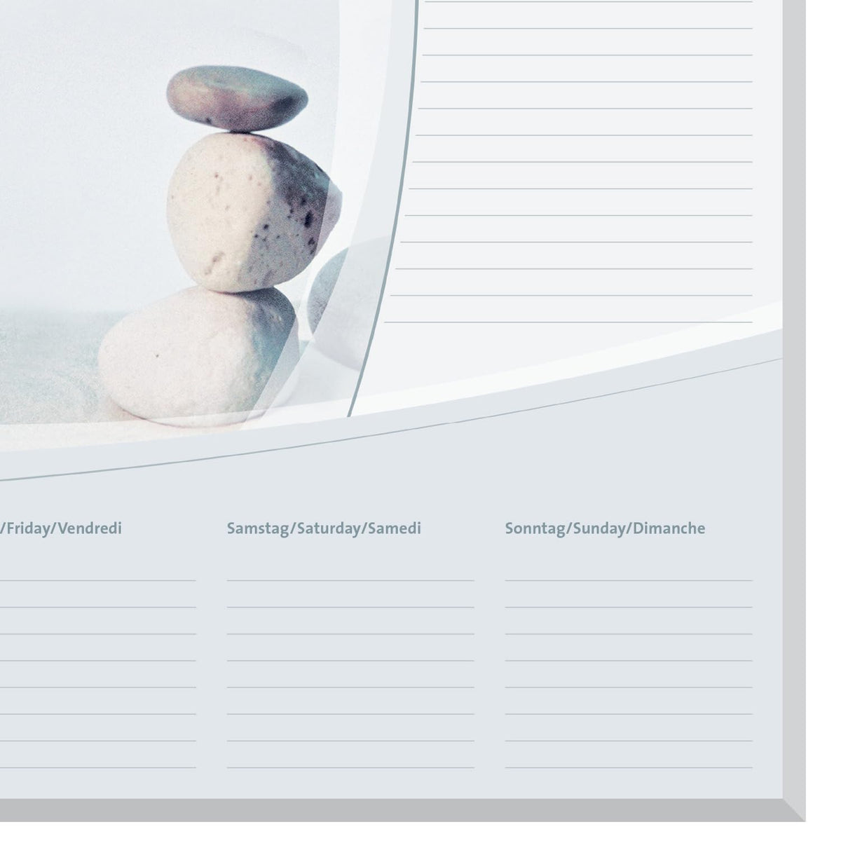 Sigel HO370 Desk pad, Design, Harmony with 3-Year Calendar and Weekly Planner, D/GB/F, 23.43 x