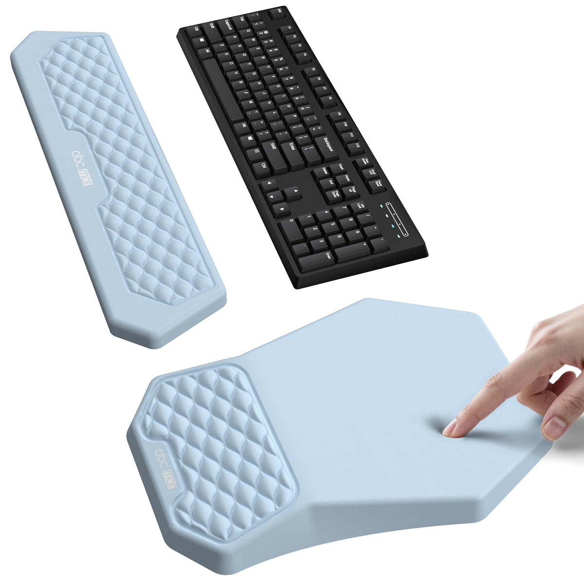 Ergonomic Mouse Pad with Wrist Rest & Keyboard Wrist Rest Support Set