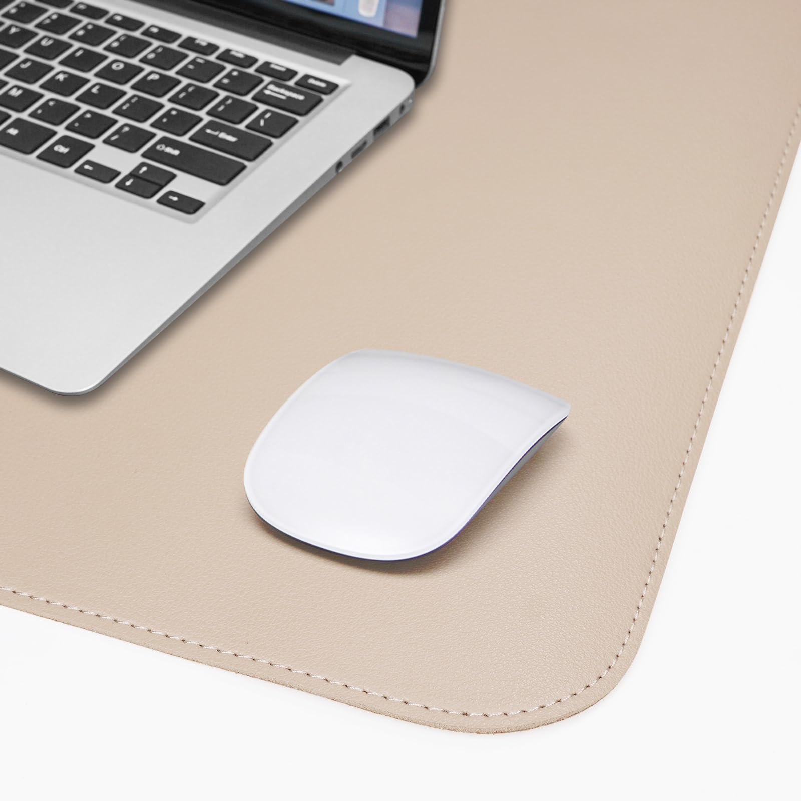 AFIING Cork Desk Mat 47" x 23.6", Dual-Sided Natural Cork & PU Leather Desk Pad, Non-Slip