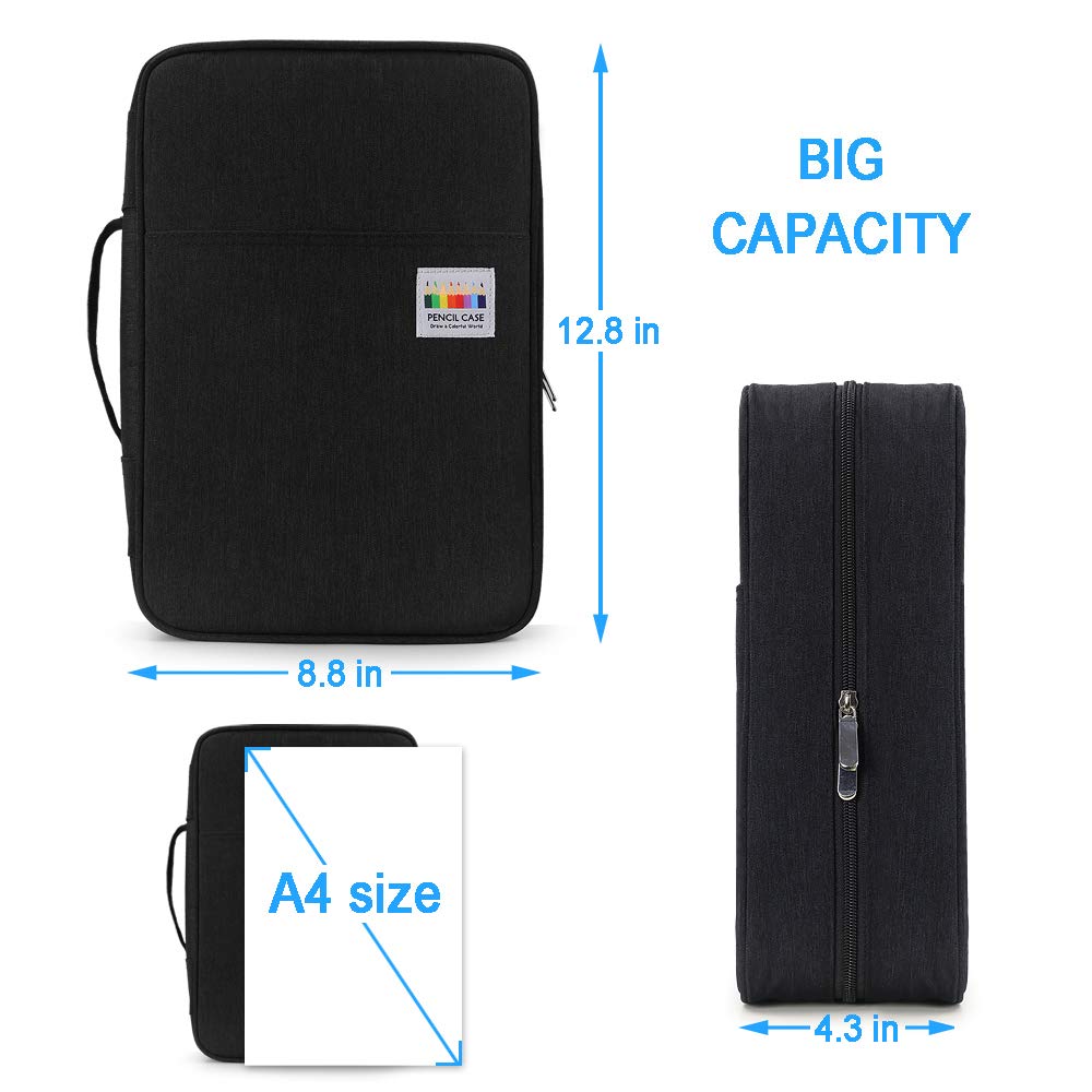 YOUSHARES Big Capacity Colored Pencil Case - 300 Slots large Pen Case Organizer with Multilayer