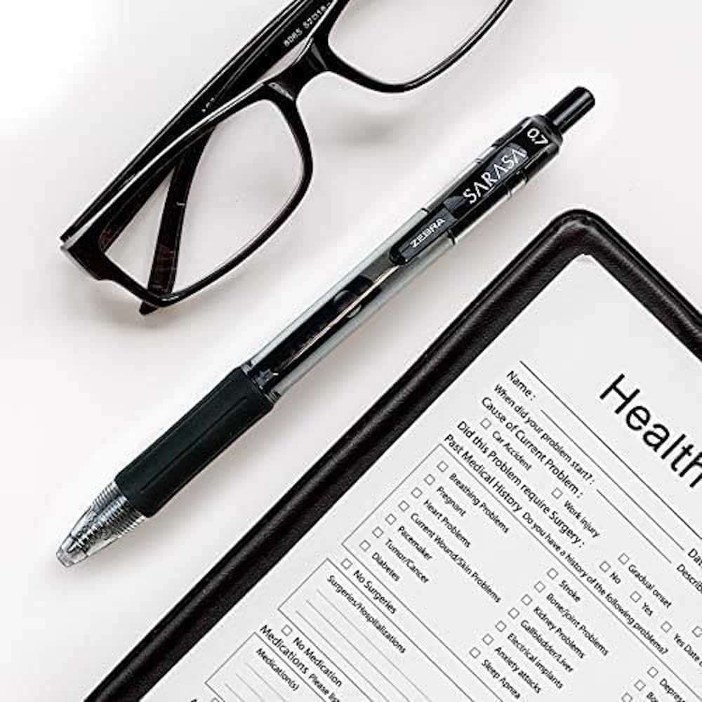 Zebra Pen SARASA X20 Retractable Gel Pen, Black Ink, 0.7mm, 36-Pack