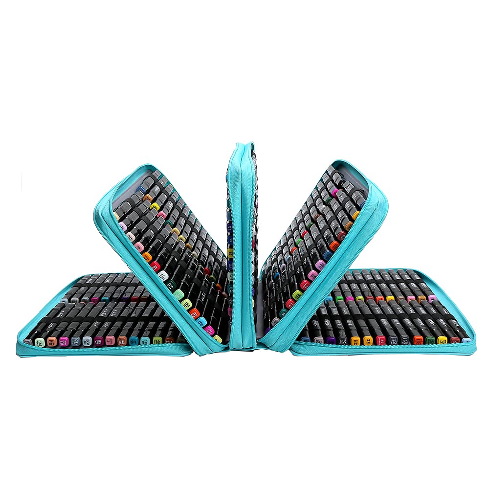 Lbxgap Marker Pen Organizer Case 224 Slots w/Handle & Shoulder Strap