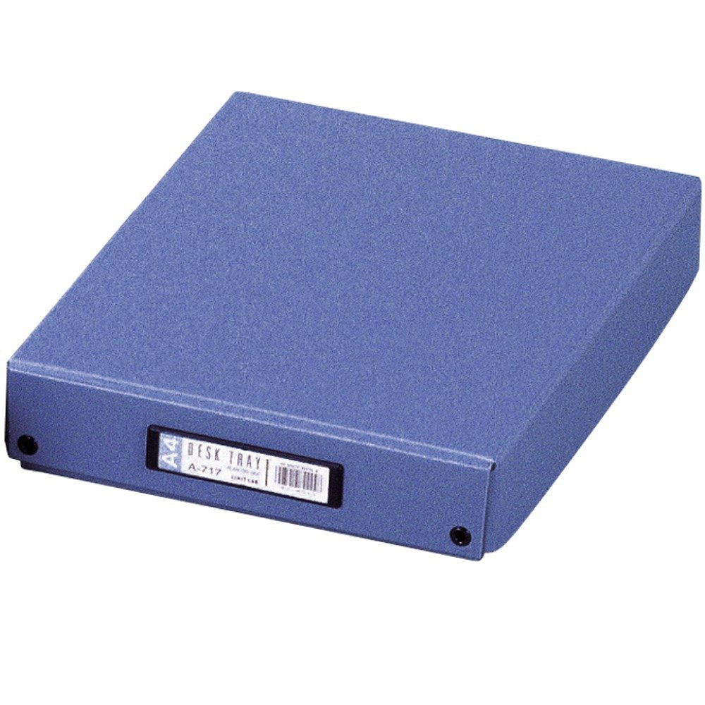 Lihit Lab A717ba Desk Tray, Tool Box, Document Storage, A4, Blue