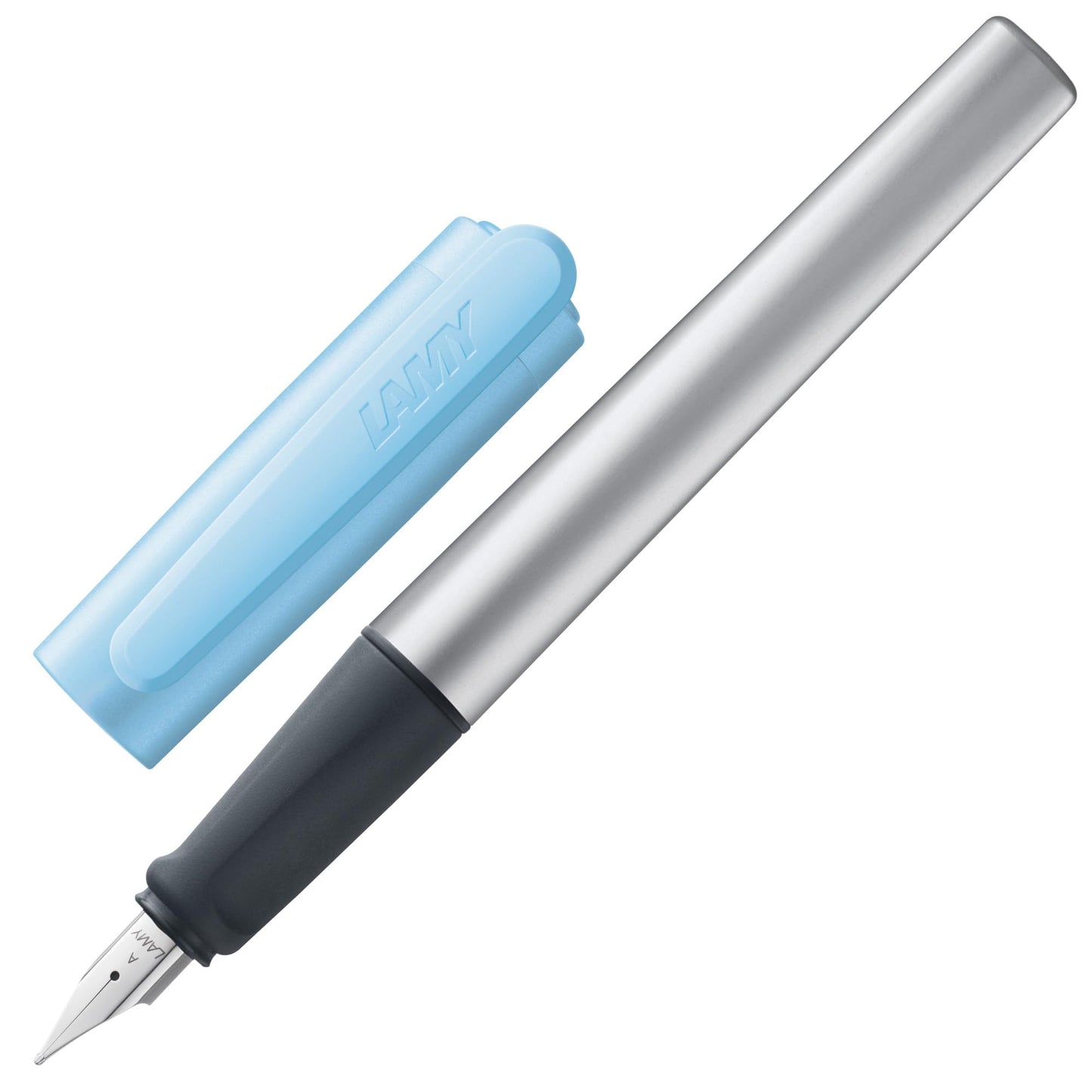 LAMY nexx azure – Fountain Pen with slip-proof grip & polished steel nib in size A - triangular