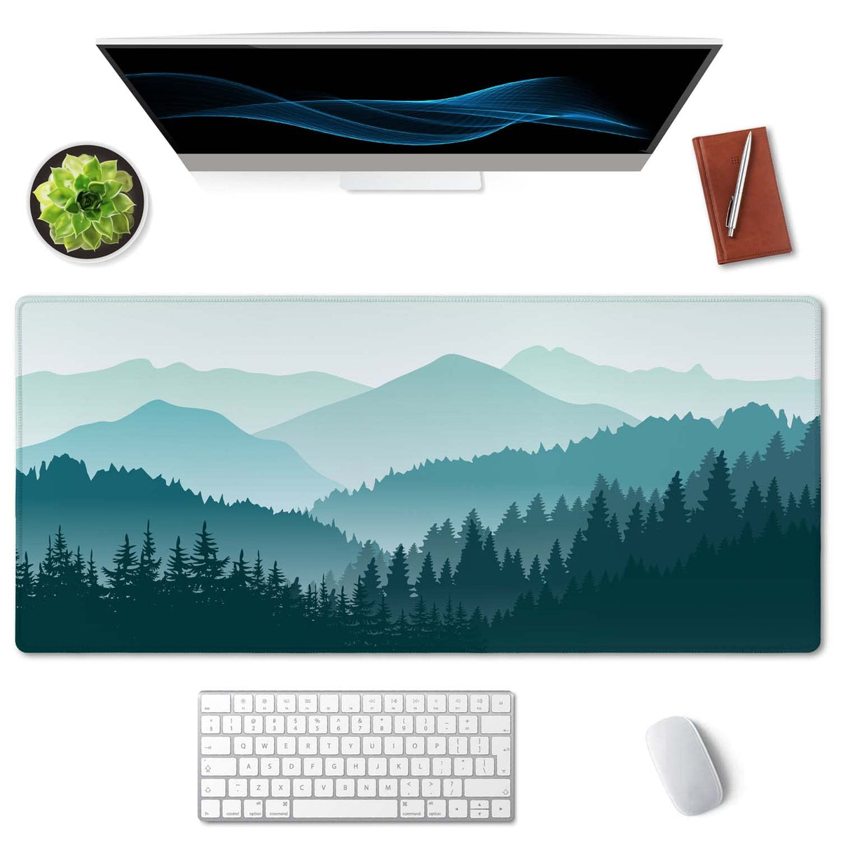 Large Mouse Pad, Full Desk XXL Extended Gaming Mouse Pad 35.5" X 15.7", Waterproof Desk Mat with