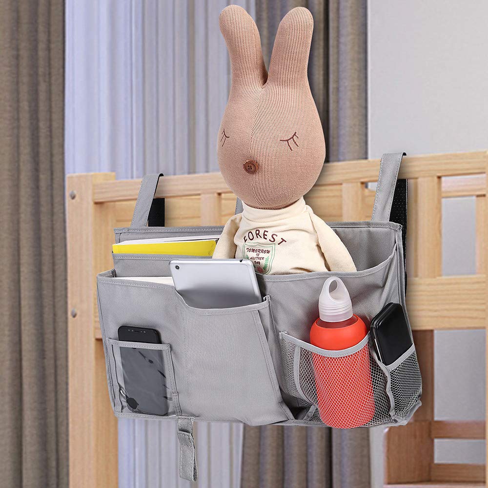 Bunk Bed Organizer - Bedside Storage Caddy with Pocket, Hanging Organizer for Camp, Dorm, Room