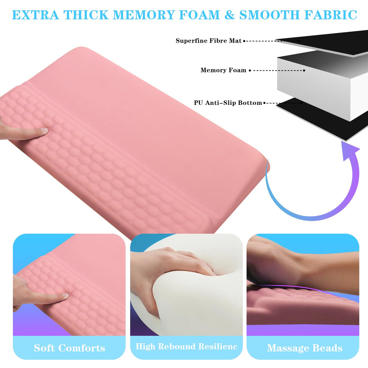Computer Keyboard Stand with Wrist Rest, Ergonomic Tilted Keyboard Holder - Keyboard Riser with