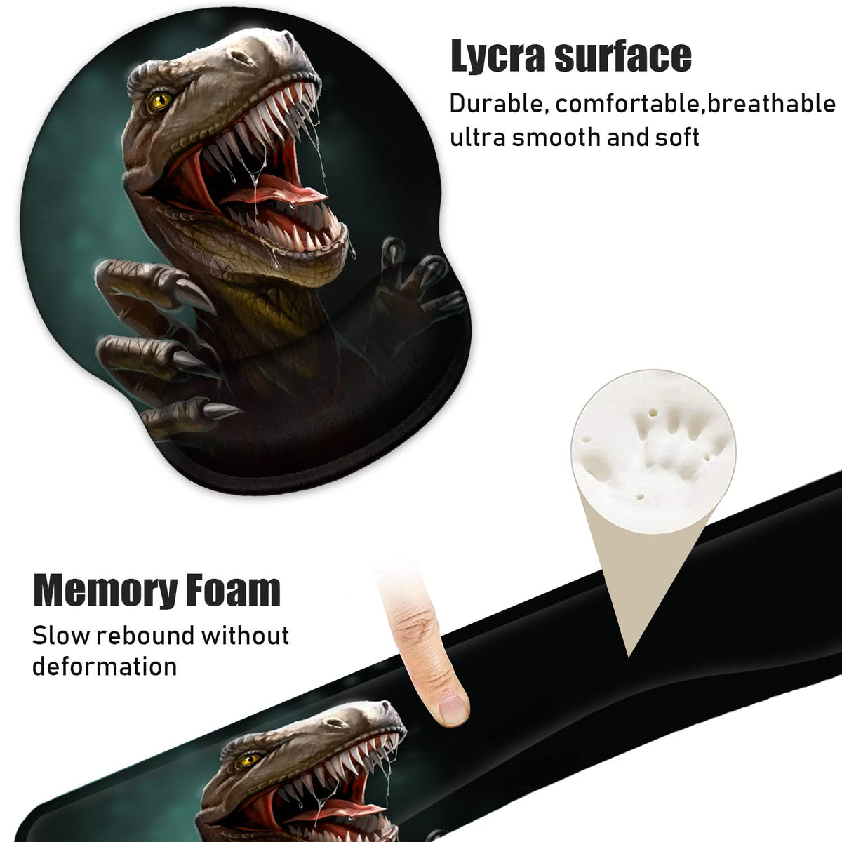 Keyboard Wrist Rest and Mouse Pad Wrist Support Set with Coasters, Non-Slip PU Base Ergonomic