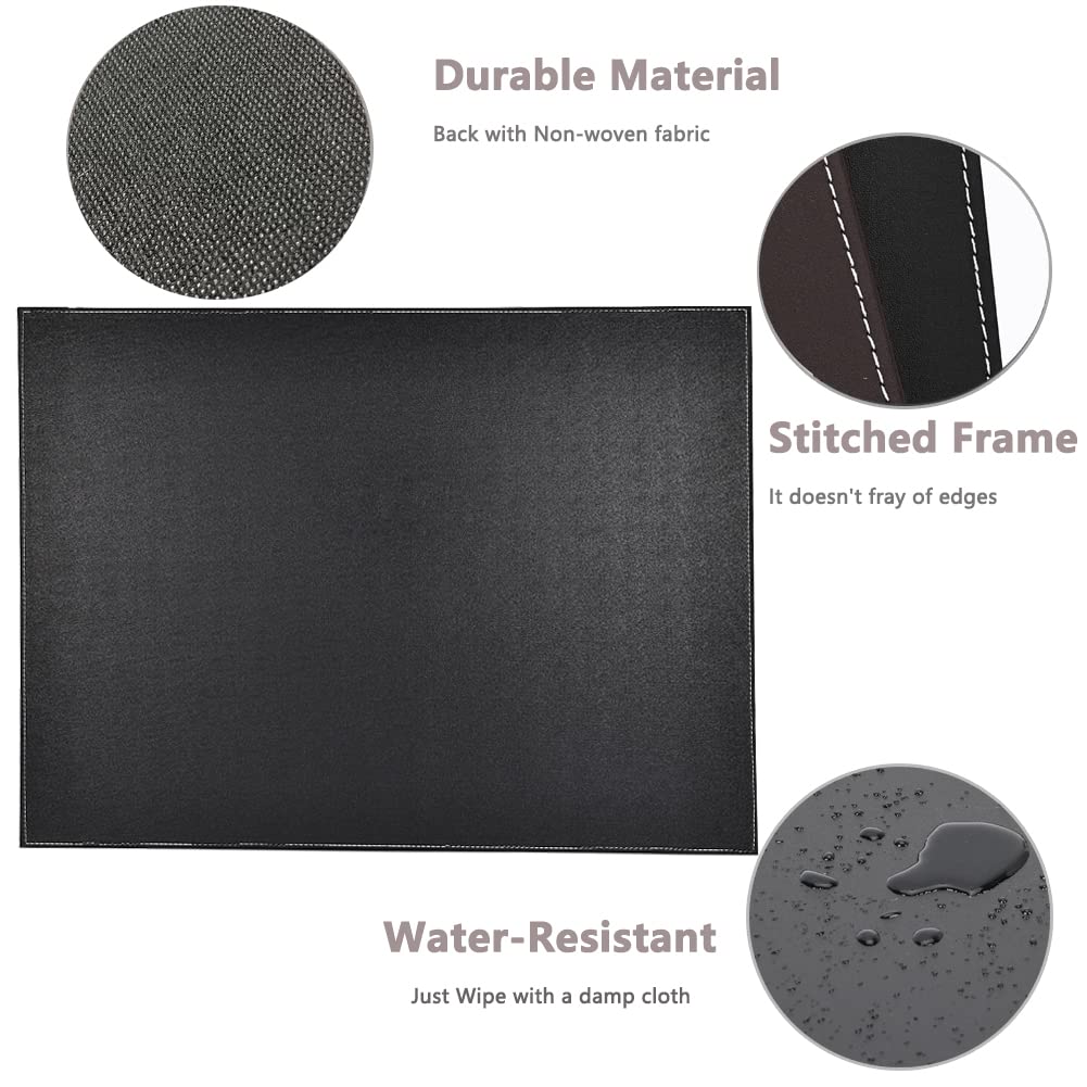 KINGFOM Desk Pad & Mat 24" x 18" Protector Large Mouse Pad PU Leather for Desktops and Laptops