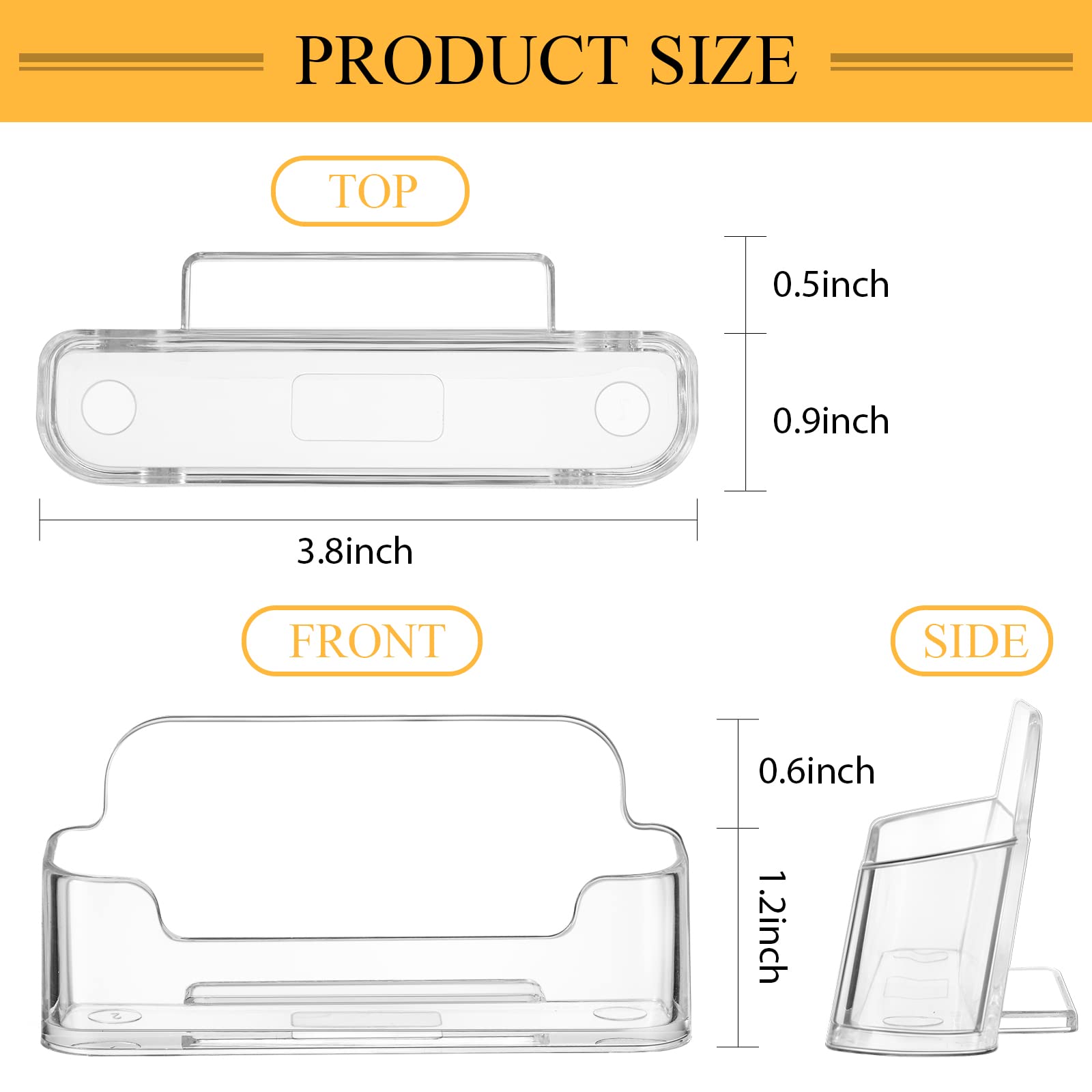 Yookeer 24 Pack Business Card Holder Acrylic Desk Display Clear Display Holder for Business Card