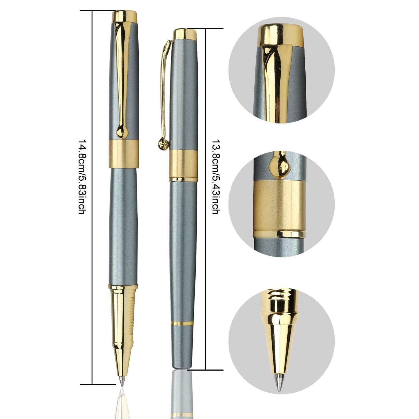 YIVONKA Ballpoint Pen Black Refill,Luxury Ballpoint Line width 0.5mm,Best Ball Pen Gift Set for Men