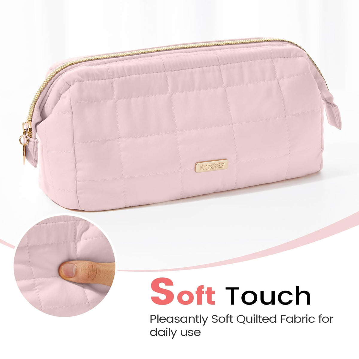 Sooez Large Pencil Case Pouch, Soft Pencil Bag with Zipper, Pen Bag
