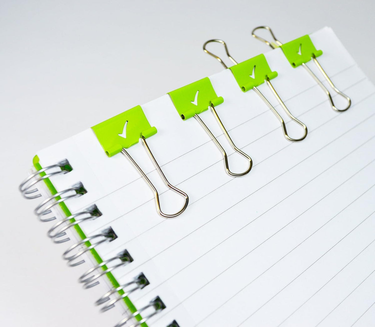 Rapesco 1421 19 mm Tick Foldback Binder Clips, Green, Pack of 80