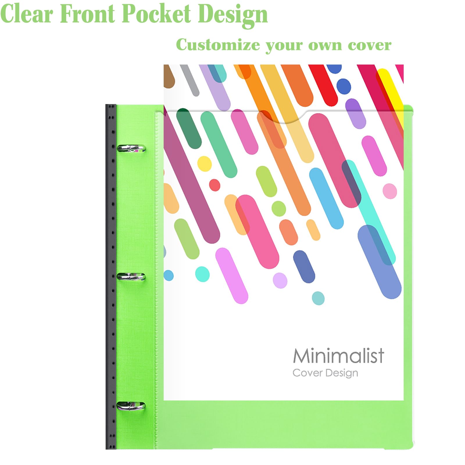 INFUN All-in-one Telescoping Binder Notebook - 2PCS，Refillable 3 Ring Notebook Binder with 1