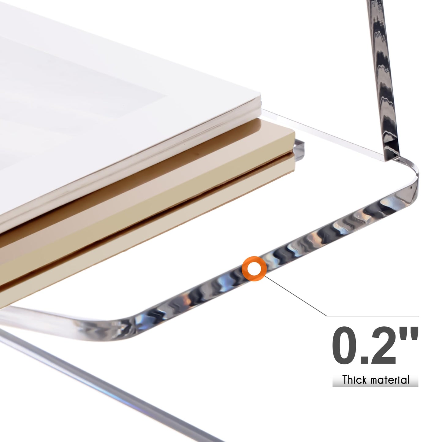 HeZone Enlarged Letter Paper Tray - Clear Acrylic Desk Organizers for Document Organization and