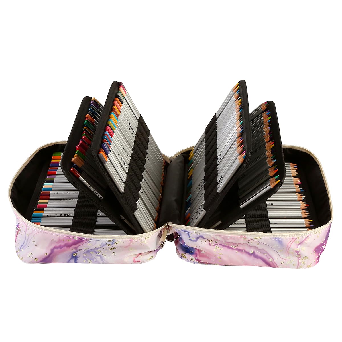 Lbxgap 300 Slots Colored Pencil Case w/Handle & Shoulder Strap