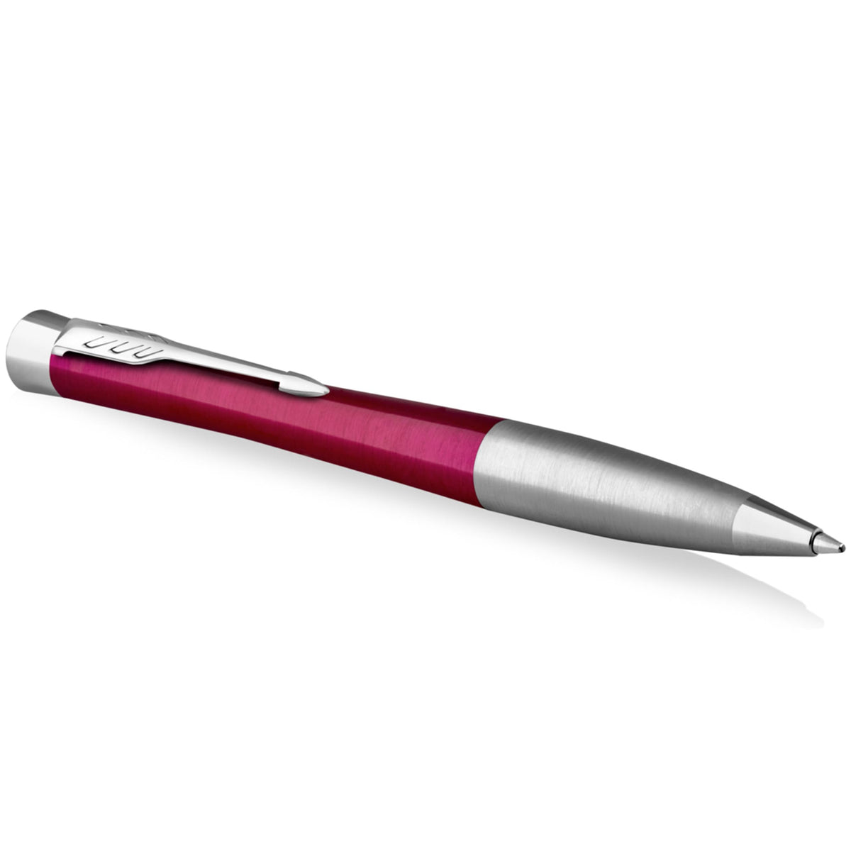 PARKER Urban Twist Ballpoint Pen | Vibrant Magenta with Chrome Trim | Medium Point Blue Ink Refill