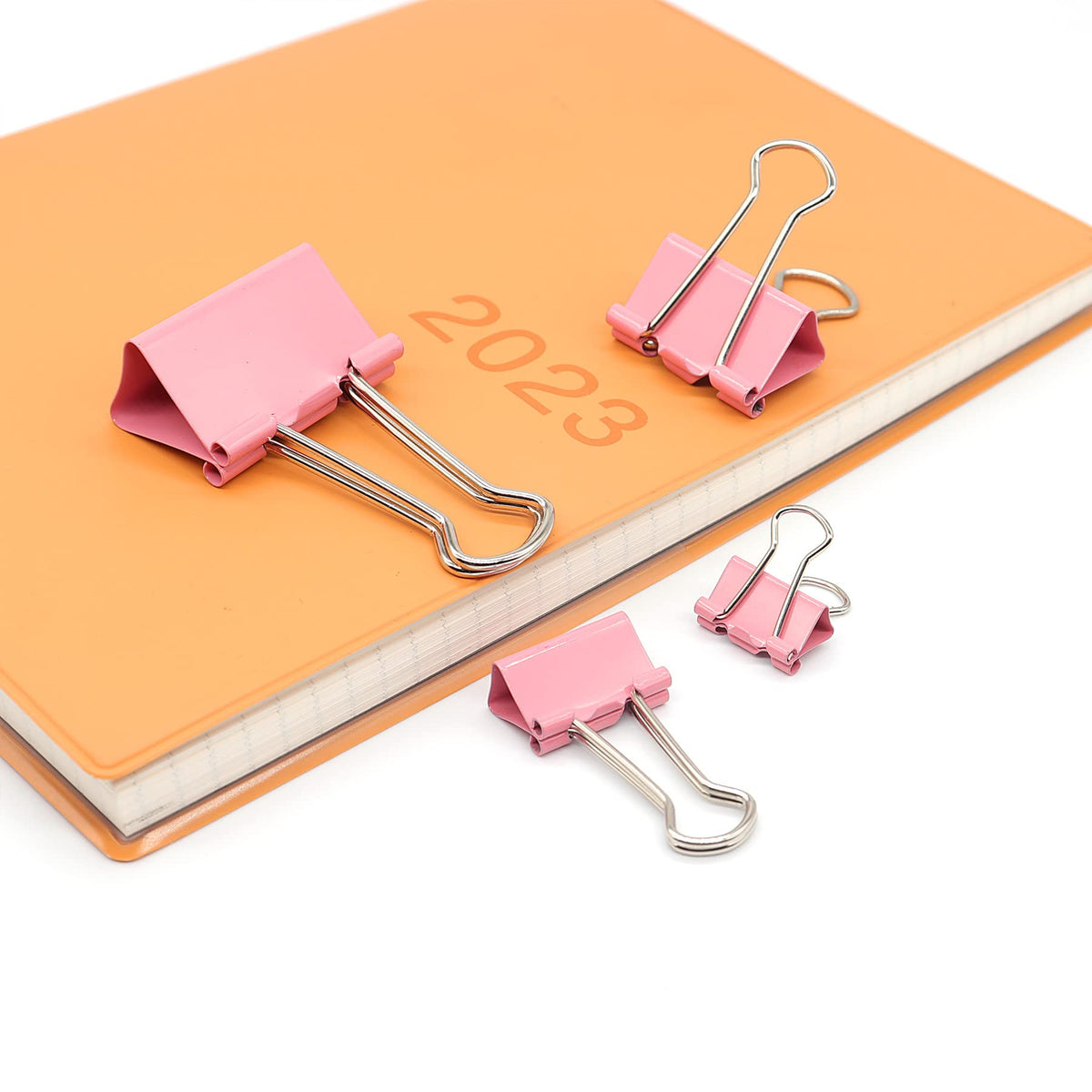 Binder Clip Paper Clamps, Assorted Sizes (Mini, Small, Medium, Large), 100 Pcs Clips for Office