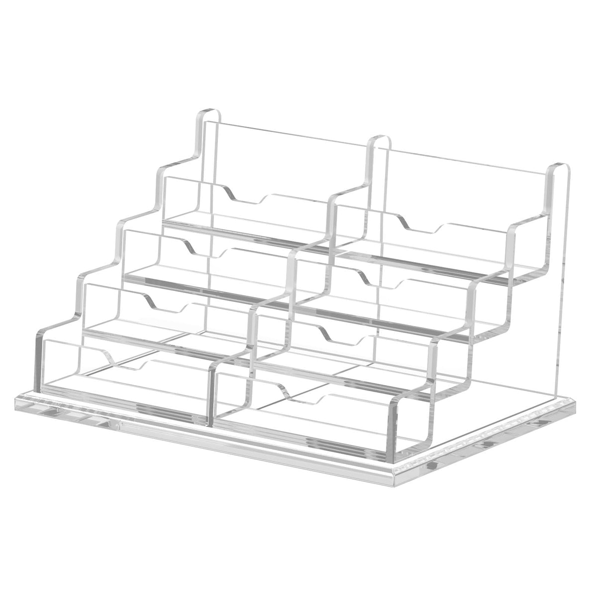 NIUBEE Acrylic Business Card Holder Display Stand for Desk 4 Tier for Desk