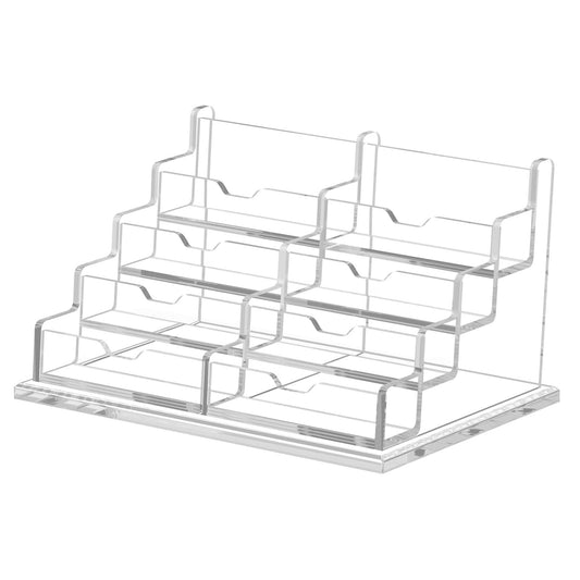 NIUBEE Acrylic Business Card Holder Display Stand for Desk 4 Tier for Desk