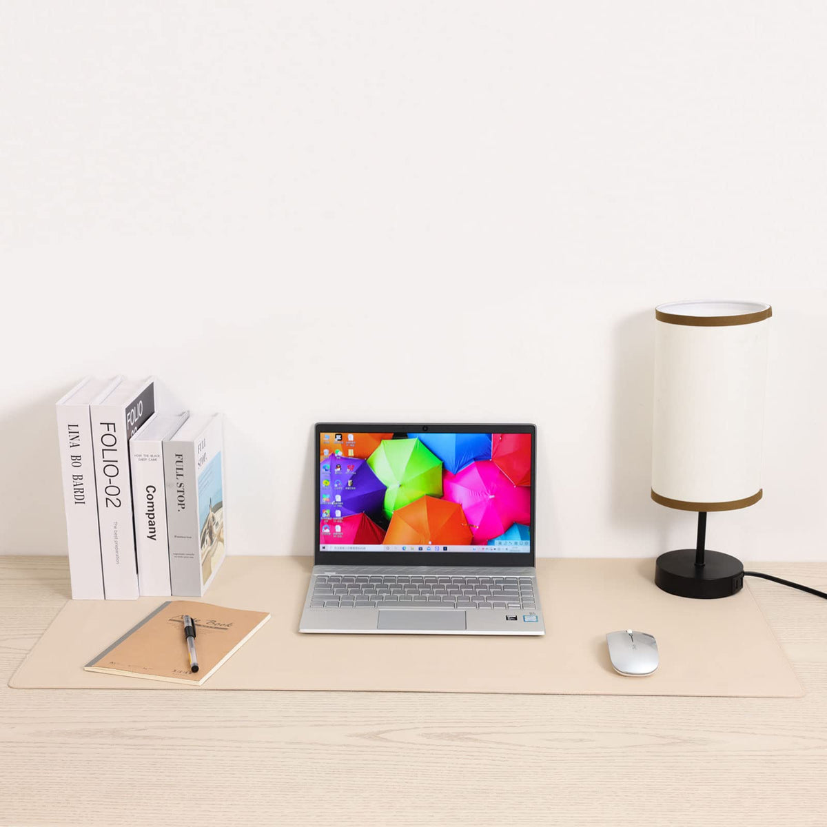 Wolaile Desk Blotter Pad,27x13 inch PU Leather Computer Mouse Mat,Non-Slip Waterproof Writing