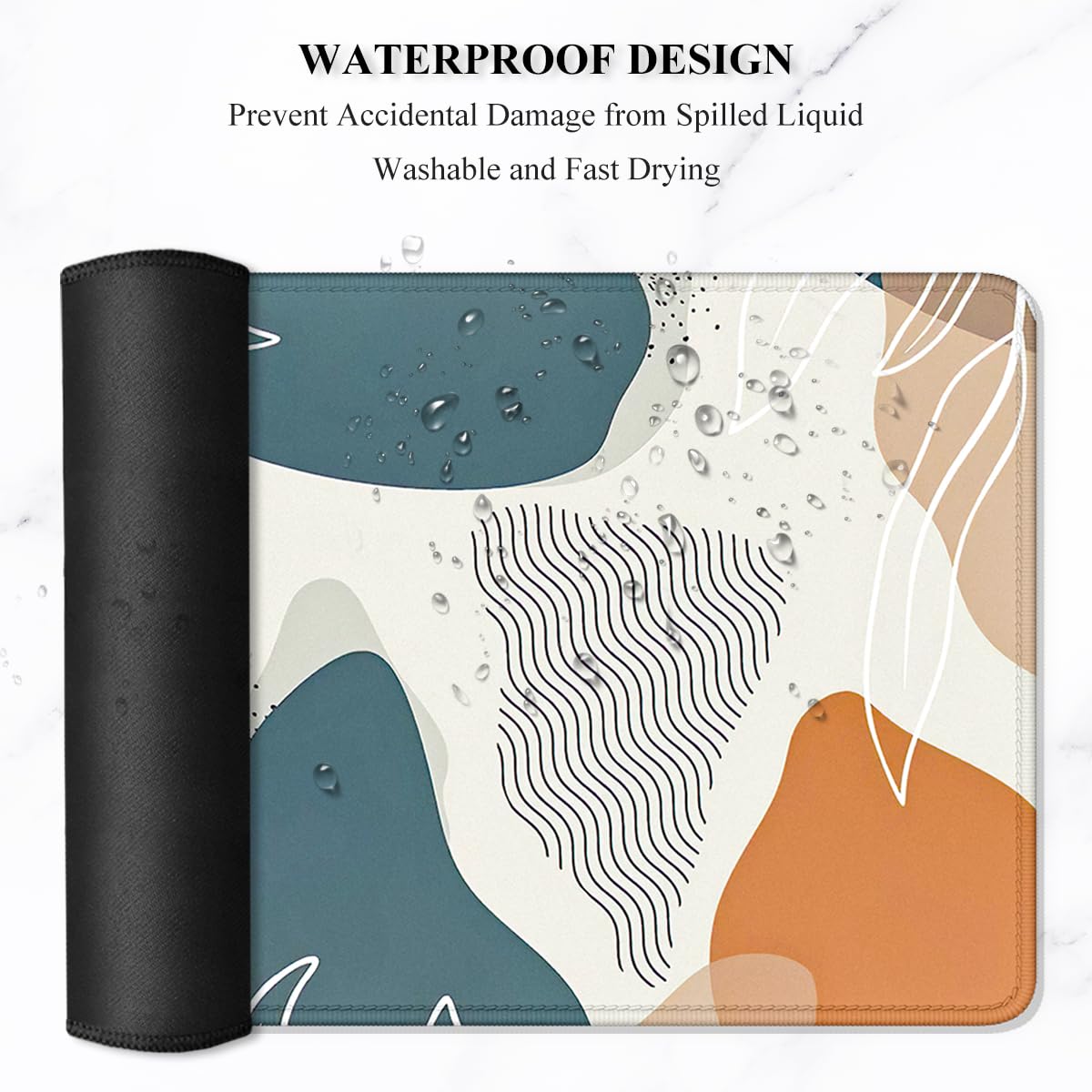 Auhoahsil Large Mouse Pad, XXL Desk Pad, Extened 35" x 15", Non-Slip Rubber Base, Stitched Edges