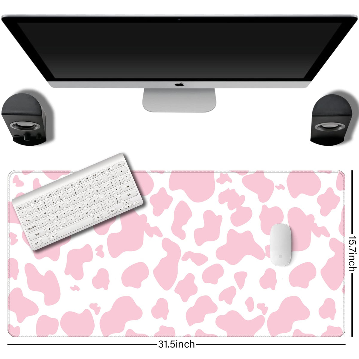 Deokke Extended Large Computer Gaming Mouse Pad Desk Mat(31.5×15.7 in),Desk Pad with Non-Slip Base