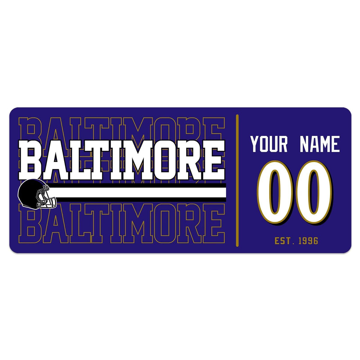 ANTKING Baltimore Mouse Pad Custom Name and Number Desk Pad for Men Women Youth Gifts