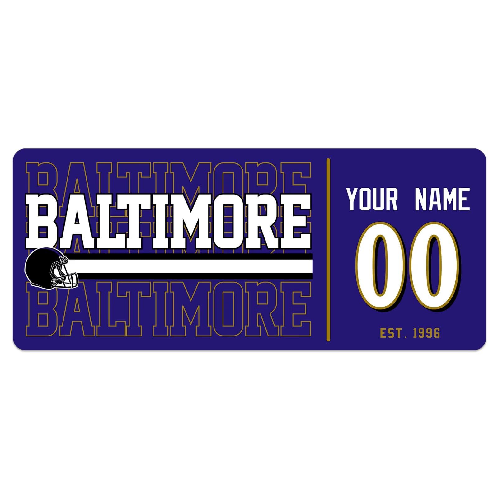 ANTKING Baltimore Mouse Pad Custom Name and Number Desk Pad for Men Women Youth Gifts