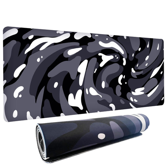 Fluid Pattern XXL Mouse Pad, Thick Waterproof Desk Mat with Stitched Edge