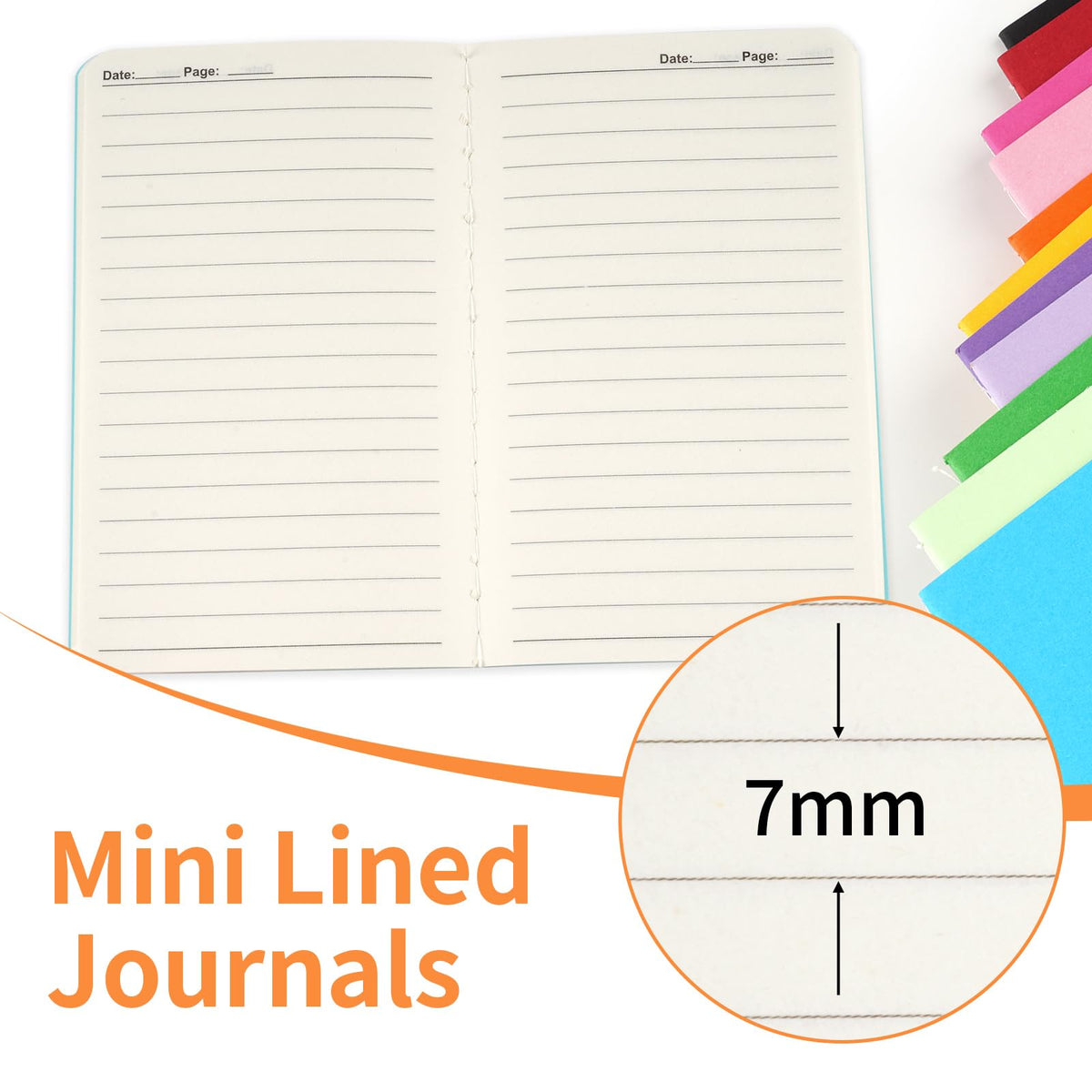 48 Pack Small Mini Notebook, 3.5x5.5 Lined Pocket Journal School Supplies