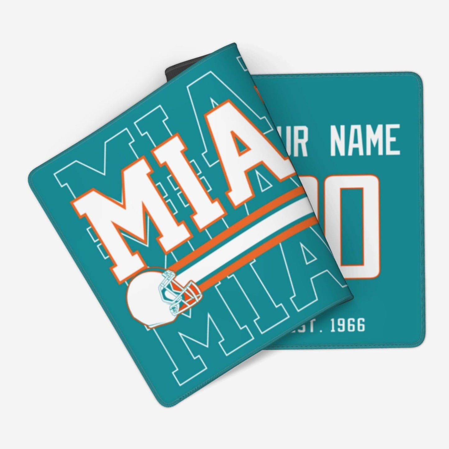 ANTKING Miami Mouse Pad Custom Name and Number Desk Pad for Men Women Youth Gifts