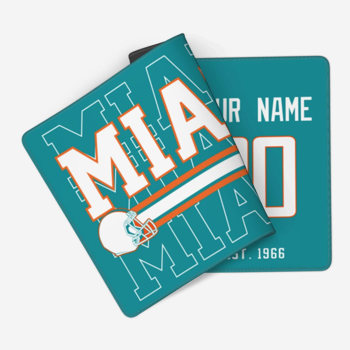 ANTKING Miami Mouse Pad Custom Name and Number Desk Pad for Men Women Youth Gifts